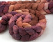 Dried Roses/ Handpainted SW Merino Combed Top/ 4 oz.