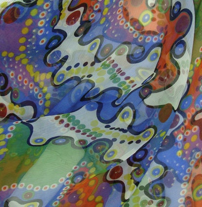 Printed Silks - Splash (18 x 38 ")