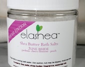 BATH SALTS with Shea Butter Gardenia Cherry Blossom Peach 4 ounce