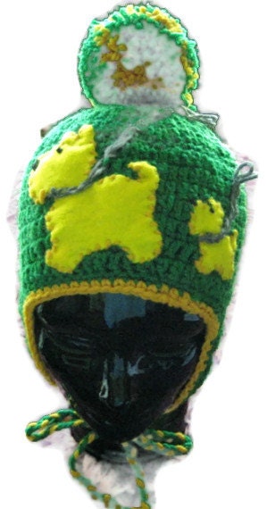 Pom Pom  dogie ear flap hat