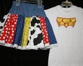 Jessie from Toy Story inspired skirt and tee shirt outfit