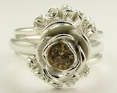 Midsummer Rose Wedding Set, Silver