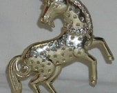 Vintage Retro Jewelry Holder Silverplate Cat or Brass Gold Tone Unicorn Earrings Rings Bracelets Necklace