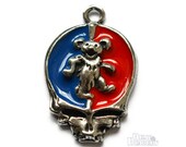 Dancing Bear Pendant, Grateful Dead Pendants, Pewter  Pendants,  Steal Your Face, Metal Pendant