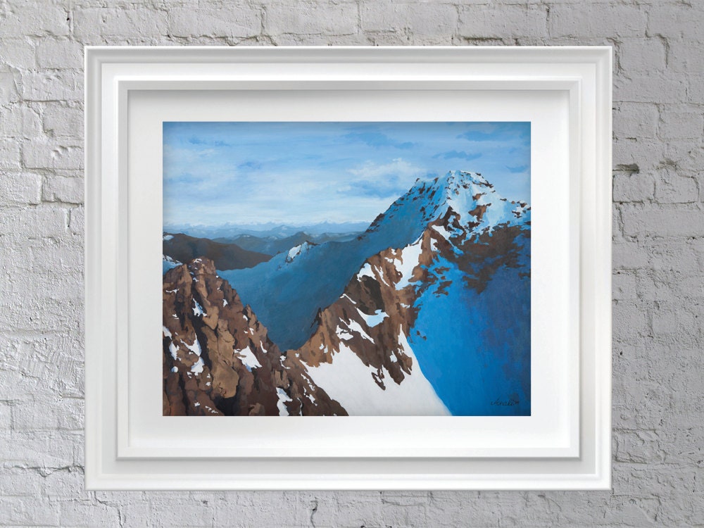 Fine Art Giclee Print - Mountain Painting 8 x 10