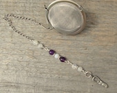 Tea Time with the Goddess / Mesh Tea Ball w/ Goddess Charm / Herbs / Free Ship in U.S.