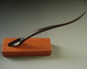 Black Micro-dot  wood spoon