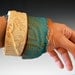 Ceramic bracelets in silky glazes - set of 2 - unique one of a kind jewelry - bangles