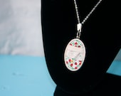 Vintage Fabric Pendant Necklace