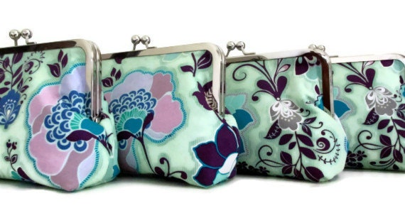 Bridal Clutch - With Contrast Lining -  Bridal Party Gift Customize Your Cutie Girlie Clutches -