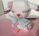 Plush Kawaii Sleepy Sheep Lamb Gingermelon- Blue Ribbon