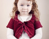 Ruffle Bolero pattern and tutorial PDF 12m-5T perfect for the holidays DIY jacket sweater shrug