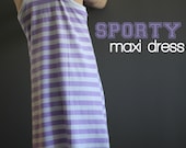 NEW Sporty Maxi Dress pattern and tutorial PDF 6-12y easy sew long tank dress tunic racerback