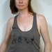 NERD Design in Vintage Sign Language on American Apparel Tri-Coffee Racer Back Tank Top for Women