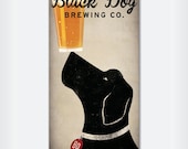 CUSTOM Personalized Dog BEER Brewing Company Stretched Canvas Wall Art  Ready-To-Hang 18x36x1.5