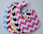 Baby shower gift, Chevron bib, Boutique Style