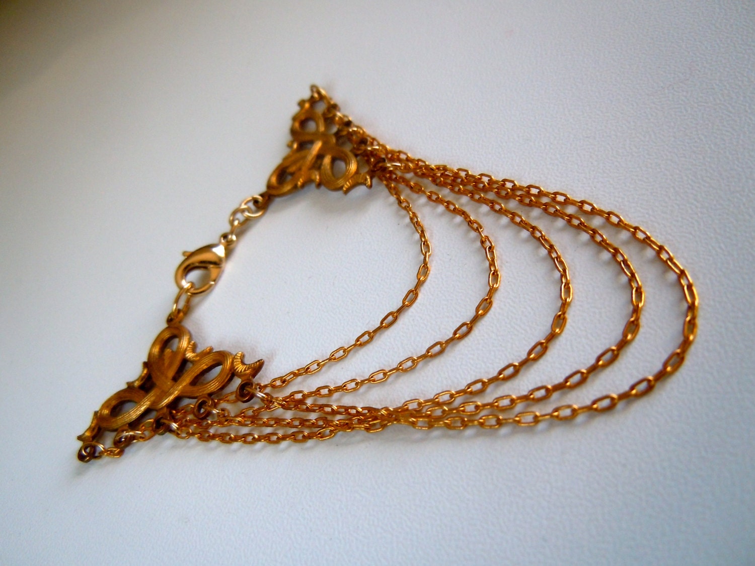 Crescent Moon Brass Bracelet