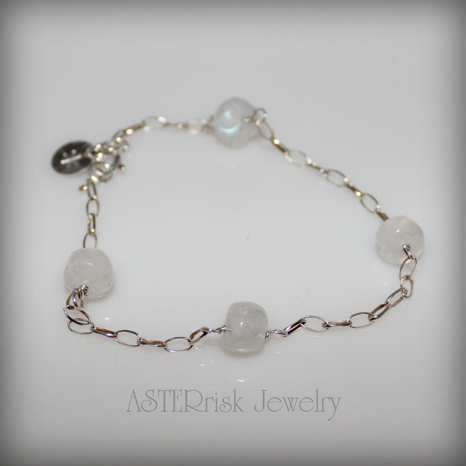 Bracelet - Rainbow Moonstone Sterling Silver