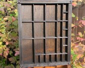 Part printer's wooden type case /tray / drawer for display