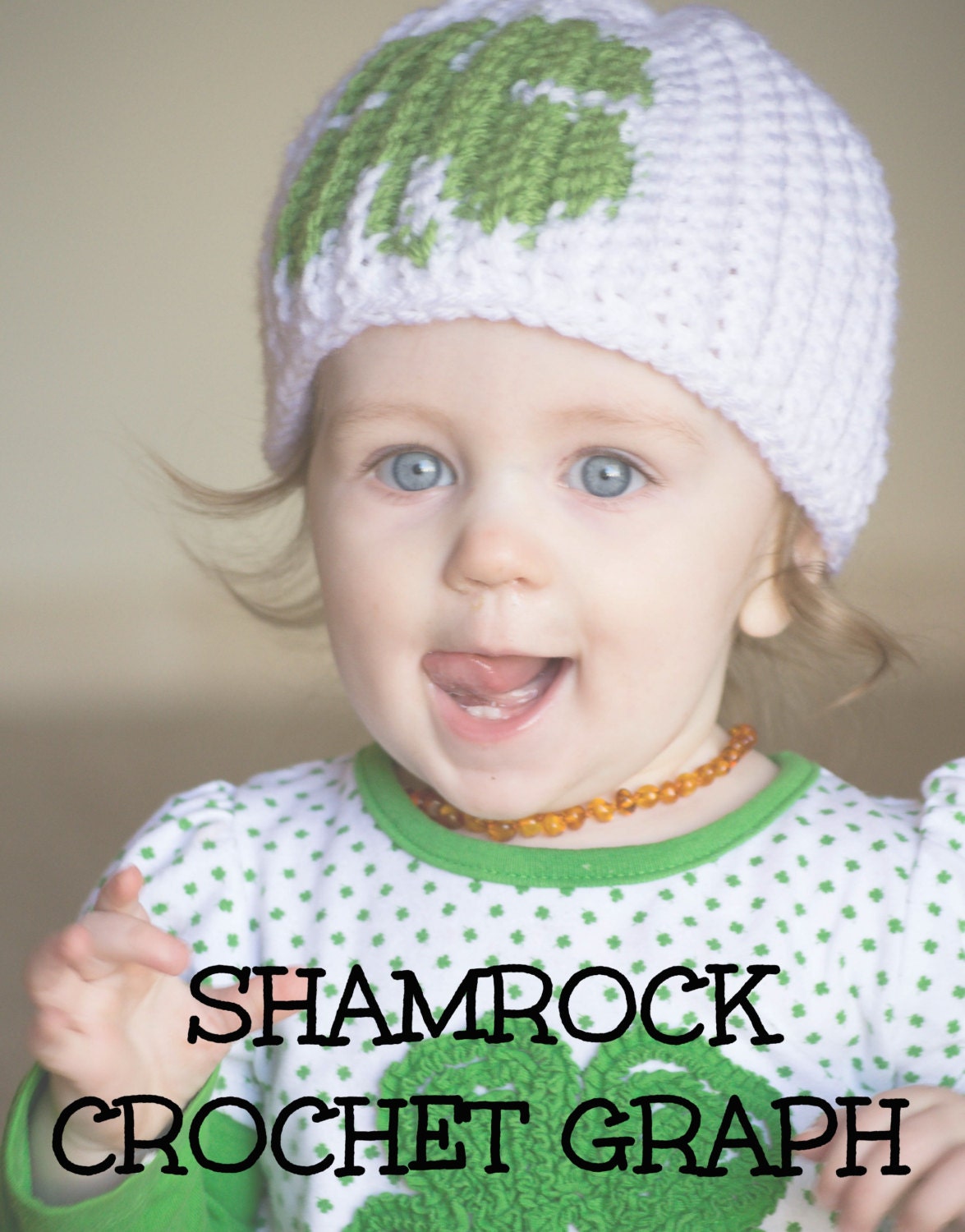 CROCHET GRAPH - Shamrock Color Grid for Crochet or Knit Beanies