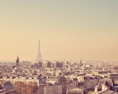 ON SALE Paris Eiffel Tower Fine Art Photograph, Paris Landscape Photo Decor, Pastel Urban Decor, Paris Photography Print - Tour Eiffel (5x7