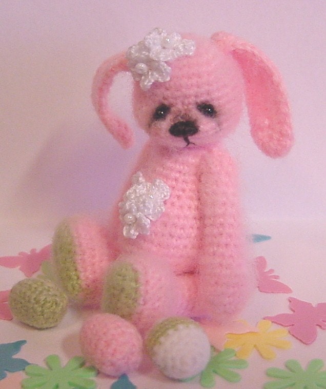Miniature Thread Artist Bear Crochet pattern SOME BUNNY by Joanne Noel of Wee Bears