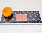 Monogrammed Anchor Lucite Tray