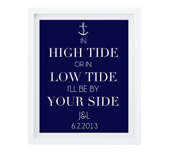 CUSTOM High Tide or Low Tide Anchor Print