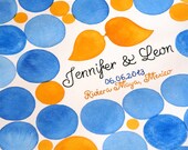 Unique Wedding Guest Book Signature Pattern - Guest book alternative,  wedding penny tiles, Guest Signature Stone watercolor