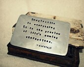 Wallet Card Insert - Aluminum Hand Stamped Insert, Anniversary, Mother's Day, Birthday, Wedding, Personalized Gift, Customized