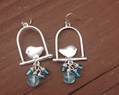 SALE - 60% OFF Silver Perching Birdie Earrings