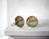 Custom mens sterling silver plated wedding cufflinks