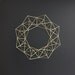 Large Brass Himmeli Wreath / Geometric Wall Sculpture