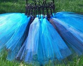 Girls Midnight Lagoon Tutu ---Black, Teal, Turquoise, Blue Skirt --Mermaid tutu- Girls Blue tutu- Blue and Black tutu