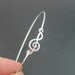 Silver G-Clef Bangle, Music Bracelet, Music Jewelry, Treble Clef Bracelet, G-Clef Jewelry, Music Charm Bracelet, Gift for Music Lover