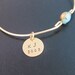 ADD a large customized initial charm to your bangle bracelet - Gold Plated, Personalized Initial Charm, Monogram Initial Charm, Date Charm