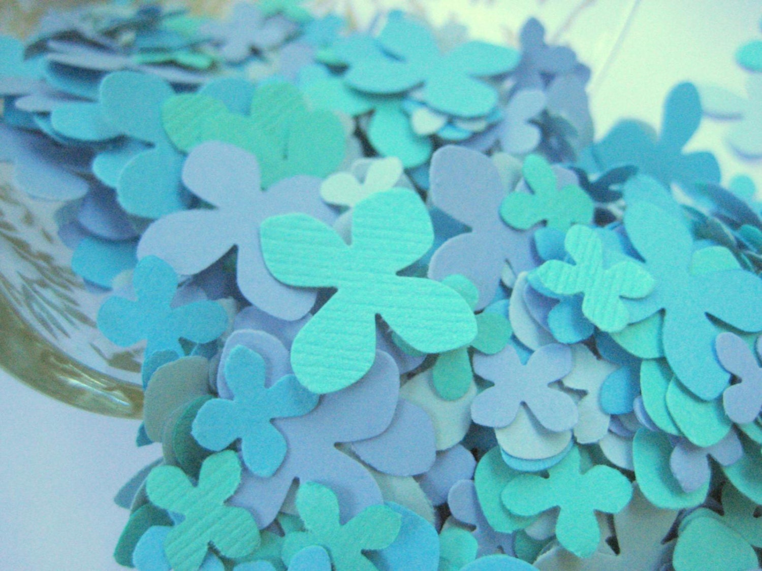 1000 Blue Flower wedding confetti