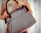 Tote Bags Women handbag, Black white diaper bag, travel bag, school bag
