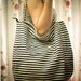 tote women bag, Black white large diaper bag, Messenger bag, travel bag, school bag