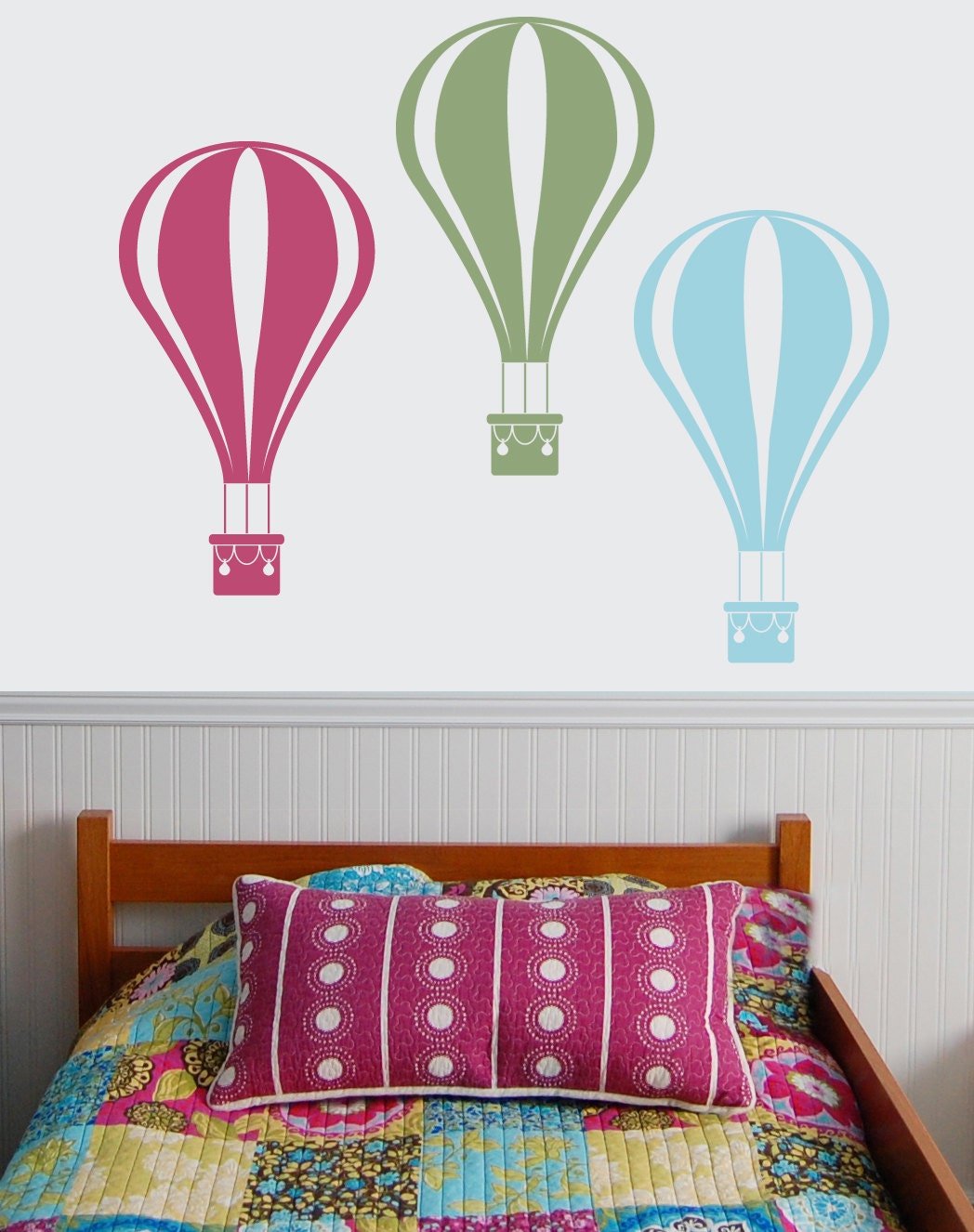 Hot Air Balloons Custom NAME Personalized Vinyl Wall Decal by DECOmod Walls