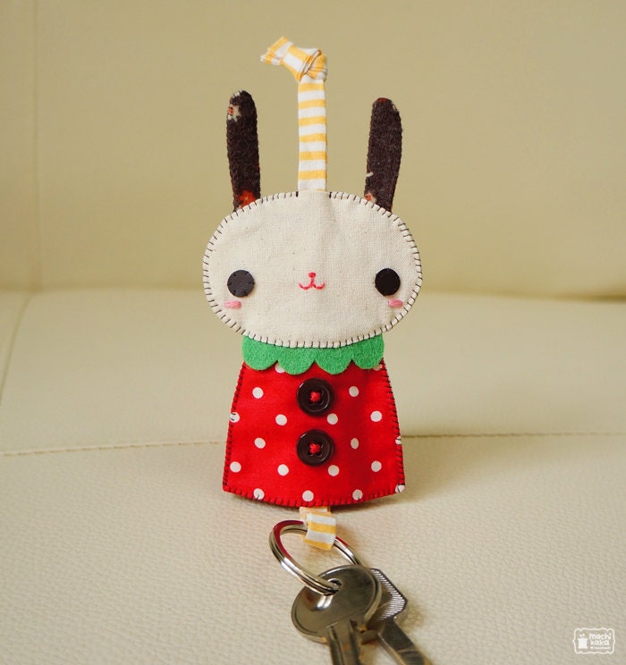 Strawberry rabbit key cover