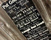 Family Rules Sign typography, subway art