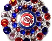 Chicago Cubs Swarovski Crystal Embellished ID Badge Reel
