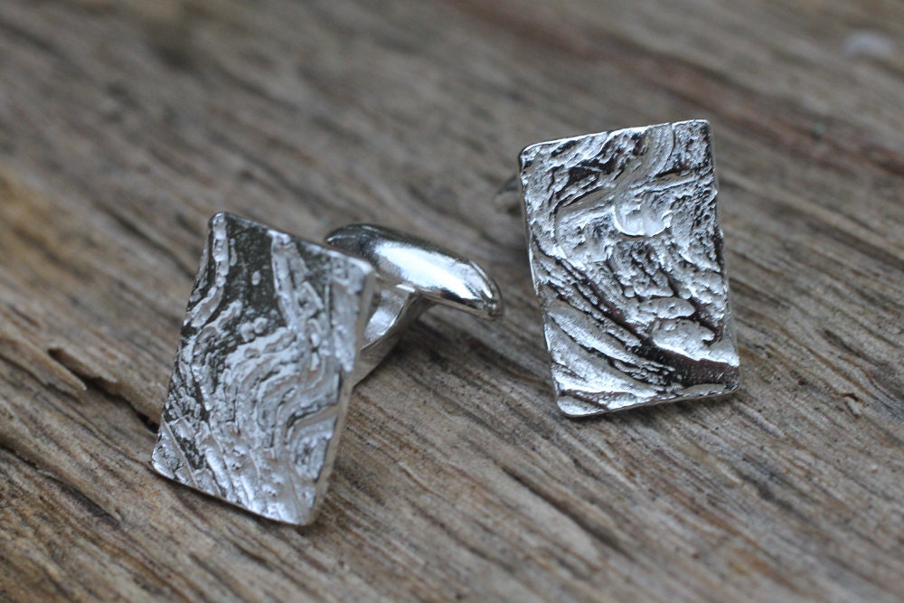 Fanghorn, handmade silver cuff links