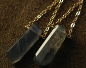 Feceted Labradorite Slabs and 14kt Gold Filled Chain Earrings