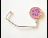 Hot Pink Hawaii  Purse Hook with storage bag