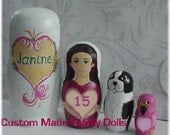 Mom's Birthday Personalized Doll -Custom Made for Mother's Day 4pcs nesting set