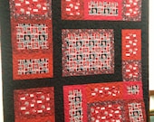 OU Oklahoma Quilt, handmade, red black boomer sooner twin 66x82, ready to ship