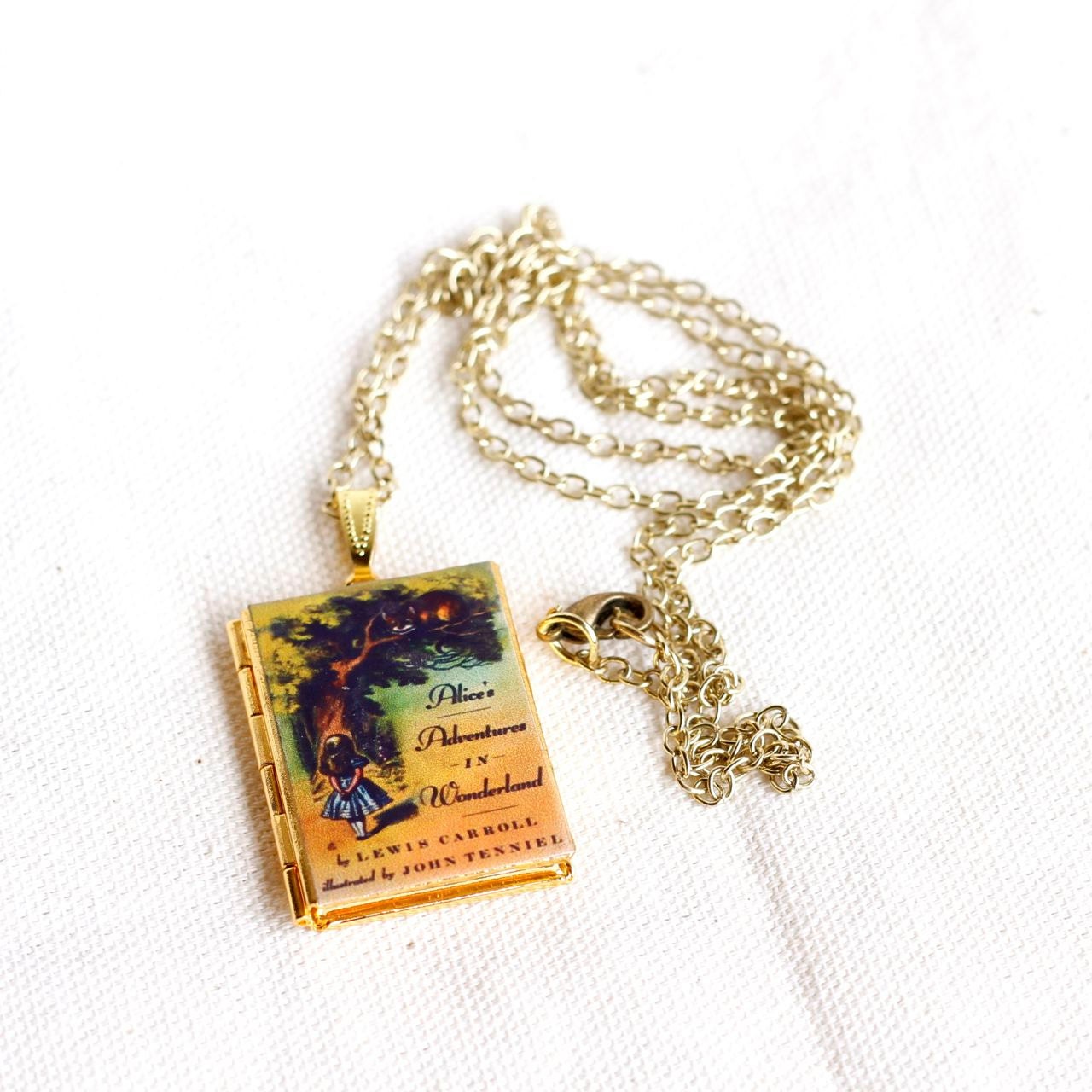 Alice in Wonderland Locket - Book Pendant