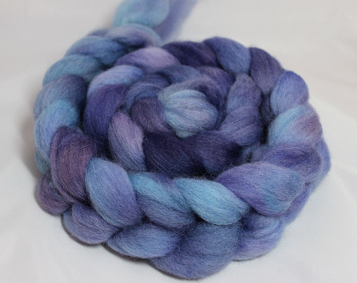 Entropy 1 - Handpainted Shetland Roving - Spinning Fiber 3.6 oz